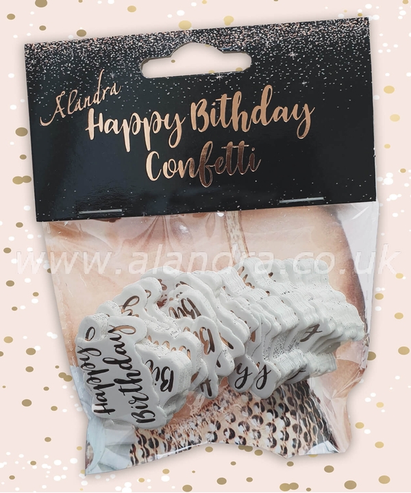 Big Size Rose Gold Happy Birthday Confetti